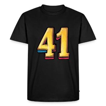 Bande dessinée à 41 numéros - T-shirt Premium bio Homme - noir - Devant - Nico (187cm)