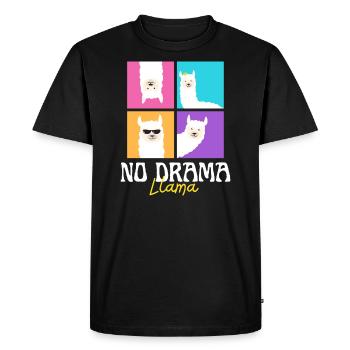 Pas de lama dramatique - T-shirt Premium bio Homme - noir - Devant - Nico (187cm)