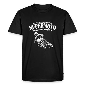 Supermoto - Supermotard - T-shirt Premium bio Homme - noir - Devant - Nico (187cm)