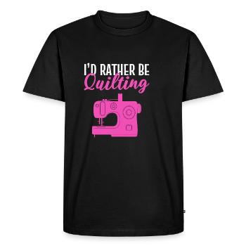 Poison couturier plutôt matelassé - T-shirt Premium bio Homme - noir - Devant - Nico (187cm)