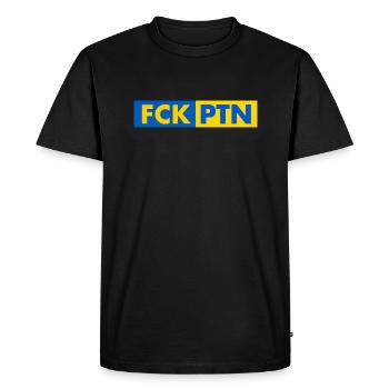 Fck ptn - T-shirt Premium bio Homme - noir - Devant - Nico (187cm)