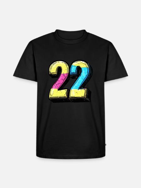 22 Number Comic - Men's Premium Organic T-Shirt - black