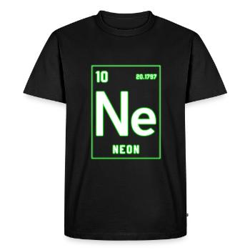 Néon - Élément chimique Rave Techno House EDM - T-shirt Premium bio Homme - noir - Devant - Nico (187cm)