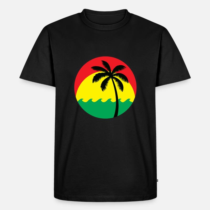 Reggae Logo - Männer Premium Bio T-Shirt - Schwarz