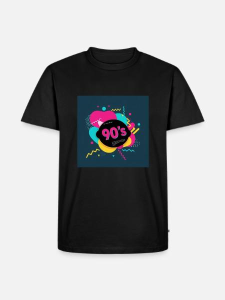 90s vibes - Men's Premium Organic T-Shirt - black