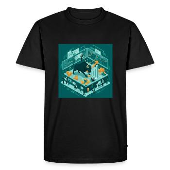 Marché boursier - Wall Street, Success Wealth, Marché haussier - T-shirt Premium bio Homme - noir - Devant - Nico (187cm)