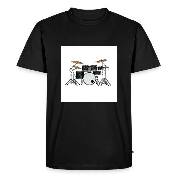 The drums: rhythm in the blood - Men's Premium Organic T-Shirt - black - Front - Nico (187cm)