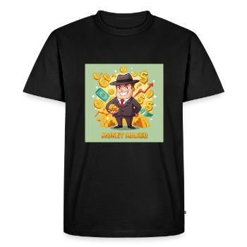 Gagner de l’argent : stratégies pour réussir financièrement - T-shirt Premium bio Homme - noir - Devant - Nico (187cm)