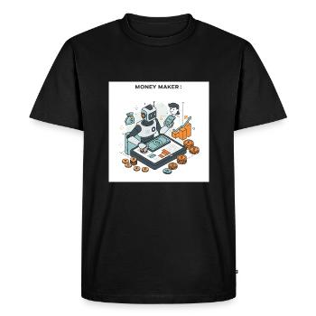 L’art de gagner de l’argent : les chemins de la prospérité - T-shirt Premium bio Homme - noir - Devant - Nico (187cm)