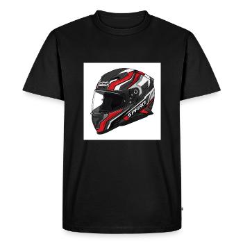 Casques pour pilotes de course : aérodynamisme et design - T-shirt Premium bio Homme - noir - Devant - Nico (187cm)