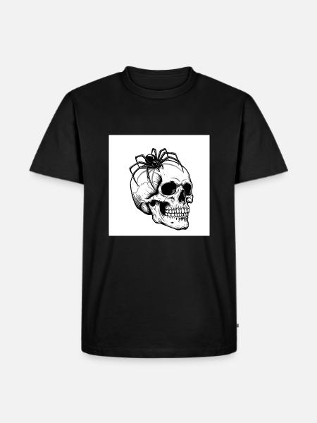 Skull & Spider - When Death Crawls - Men's Premium Organic T-Shirt - black