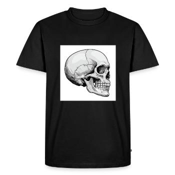 Skull: Symbol of the imperishable - Men's Premium Organic T-Shirt - black - Front - Nico (187cm)