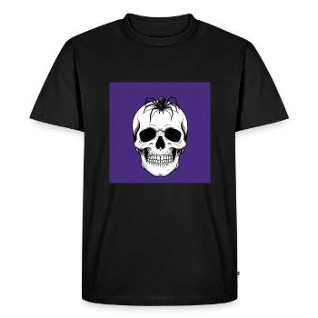 Skull & Spider: Symbols of Transience - Men's Premium Organic T-Shirt - black - Front - Nico (187cm)