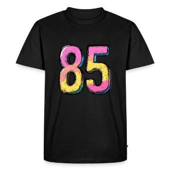 85 Number Comic - Men's Premium Organic T-Shirt - black - Front - Nico (187cm)