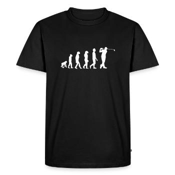 Golf Golfer Evolution - Männer Premium Bio T-Shirt - Schwarz - Vorne - Nico (187cm)