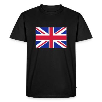 British flag - T-shirt Premium bio Homme - noir - Devant - Nico (187cm)