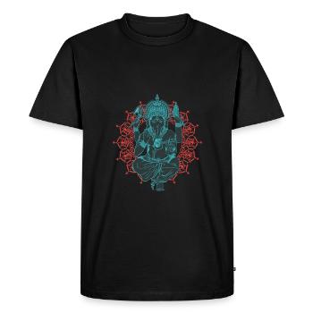 Ganesha - ÉDITION BLEUE LIMITÉE - T-shirt Premium bio Homme - noir - Devant - Nico (187cm)