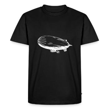 Silhouette of an airship – Stylish - Men's Premium Organic T-Shirt - black - Front - Nico (187cm)