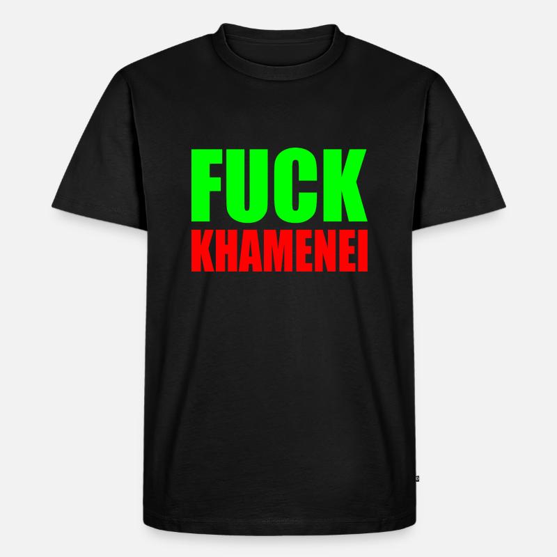 Fuck khamenei Chamenei - iran - Männer Premium Bio T-Shirt - Schwarz