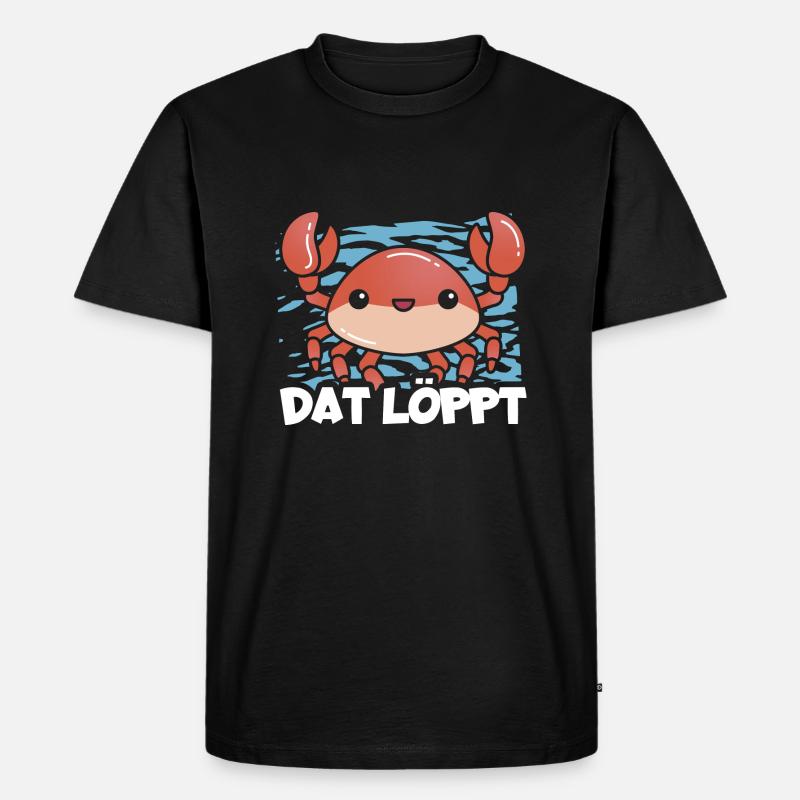 Dat löppt - Männer Premium Bio T-Shirt - Schwarz