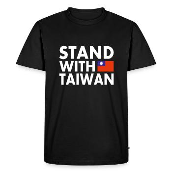 Stand with taiwan - T-shirt Premium bio Homme - noir - Devant - Nico (187cm)