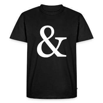 Saying symbol & and - Men's Premium Organic T-Shirt - black - Front - Nico (187cm)