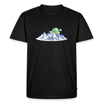 bavière allemagne chapeau bière montagnes hueg - T-shirt Premium bio Homme - noir - Devant - Nico (187cm)
