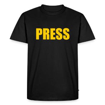 Presse - T-shirt Premium bio Homme - noir - Devant - Nico (187cm)