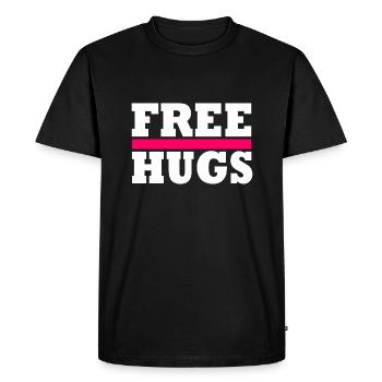 Free Hugs - T-shirt Premium bio Homme - noir - Devant - Nico (187cm)