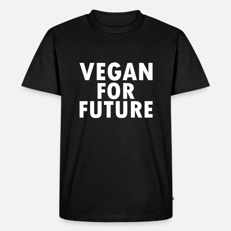 Vegan for future - Männer Premium Bio T-Shirt - Schwarz