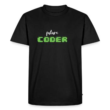 Future Coder Nerdy Programming - Men's Premium Organic T-Shirt - black - Front - Nico (187cm)