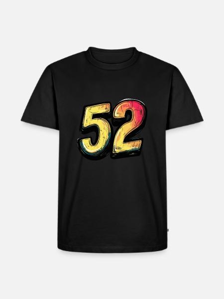 52 Number Comic - Men's Premium Organic T-Shirt - black