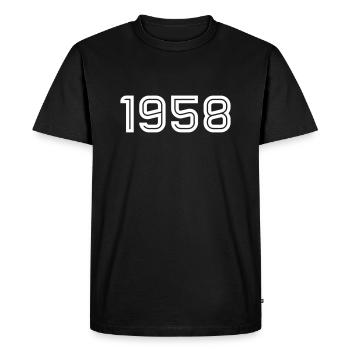 1958 Inline - T-shirt Premium bio Homme - noir - Devant - Nico (187cm)