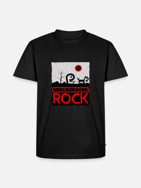 Underground Rock - Männer Premium Bio T-Shirt - Schwarz