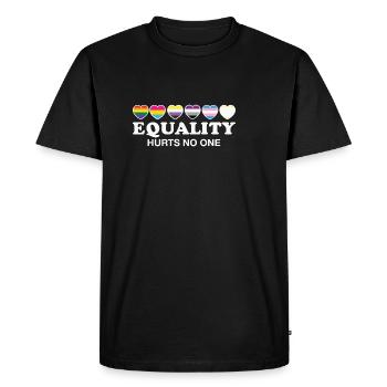 LBGT Drapeau Gay Pride Humain - T-shirt Premium bio Homme - noir - Devant - Nico (187cm)