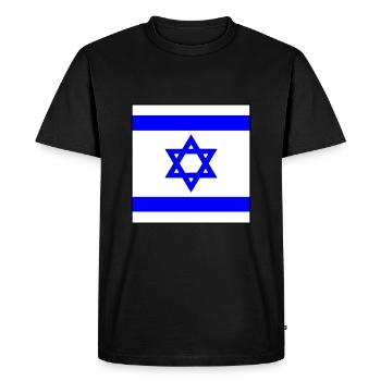 Israël - T-shirt Premium bio Homme - noir - Devant - Nico (187cm)
