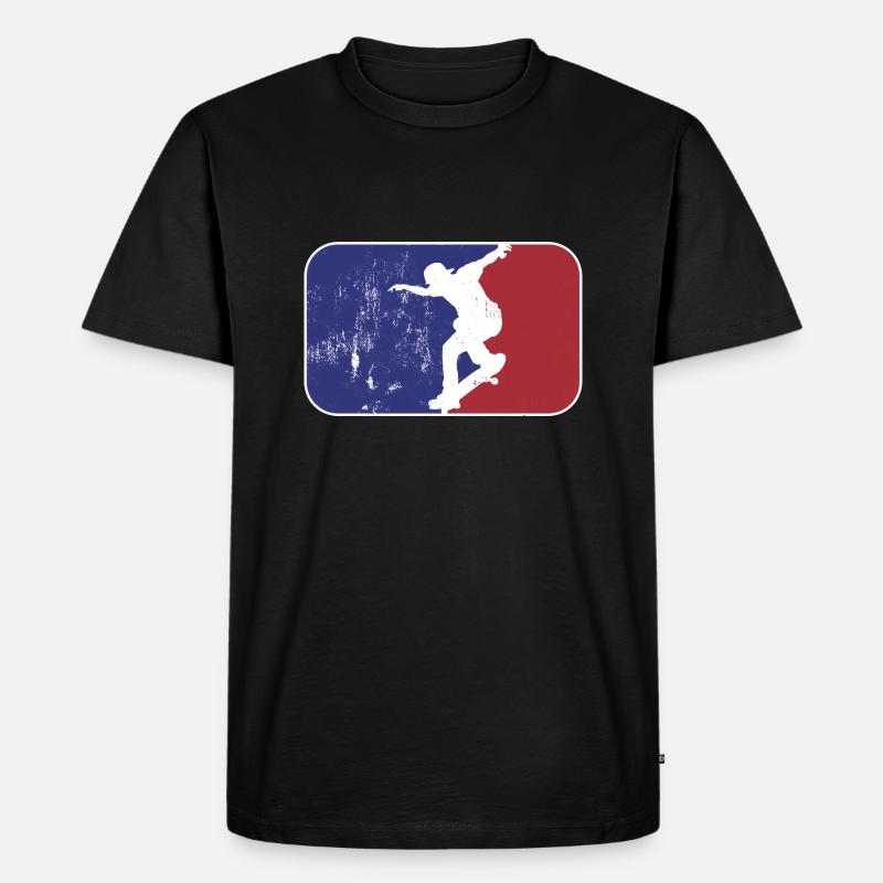 Skater Logo - Männer Premium Bio T-Shirt - Schwarz