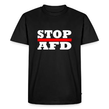 Stop Afd - T-shirt Premium bio Homme - noir - Devant - Nico (187cm)