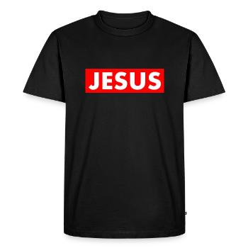 Jesus - T-shirt Premium bio Homme - noir - Devant - Nico (187cm)