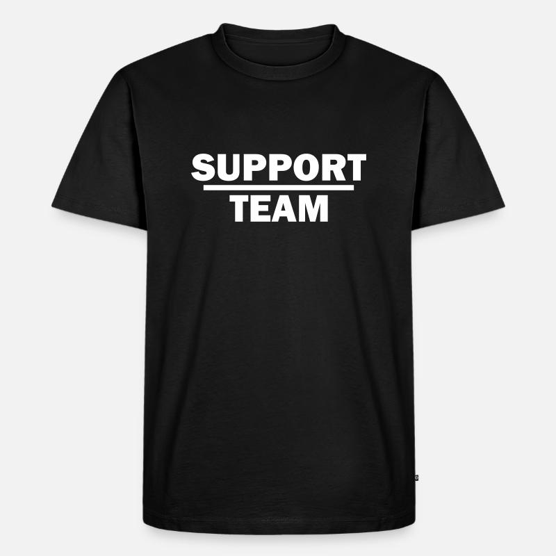 support team - Männer Premium Bio T-Shirt - Schwarz