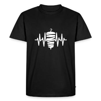 Kebab Grill Heartbeat - T-shirt Premium bio Homme - noir - Devant - Nico (187cm)