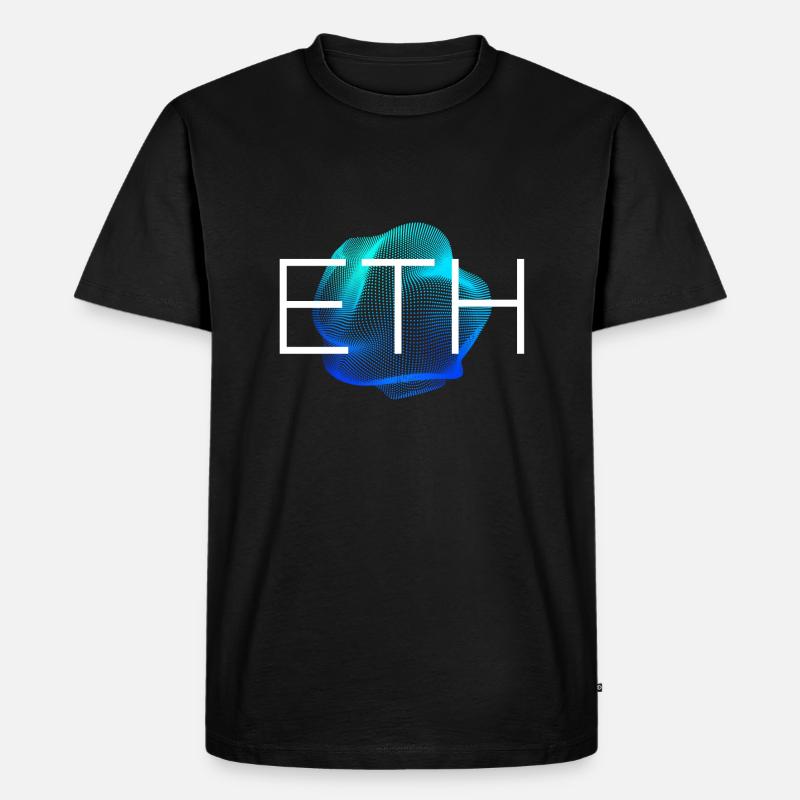 ETH Blockchain Kryptowährung - Männer Premium Bio T-Shirt - Schwarz