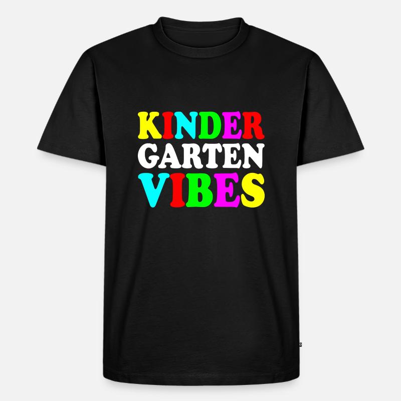 kindergarten vibes - Männer Premium Bio T-Shirt - Schwarz