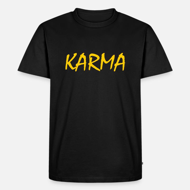 Karma - Männer Premium Bio T-Shirt - Schwarz