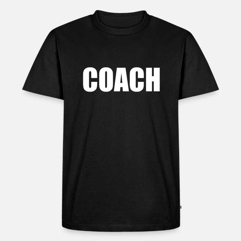 COACH - Männer Premium Bio T-Shirt - Schwarz