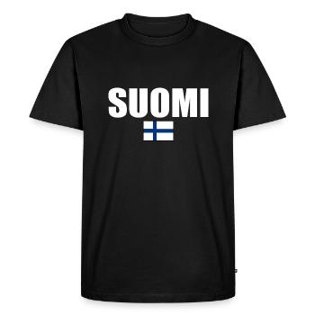 Suomi - T-shirt Premium bio Homme - noir - Devant - Nico (187cm)