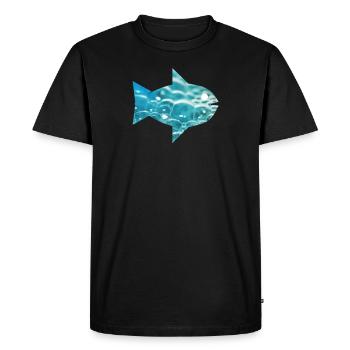 Poisson - poisson - T-shirt Premium bio Homme - noir - Devant - Nico (187cm)
