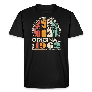 Voiture Vintage Construite En 1962 Né Vintage Anniversaire - T-shirt Premium bio Homme - noir - Devant - Nico (187cm)