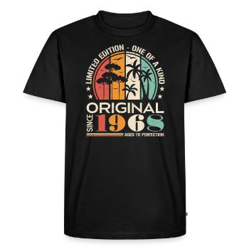 Voiture Vintage Construite En 1968 Né Vintage Anniversaire - T-shirt Premium bio Homme - noir - Devant - Nico (187cm)