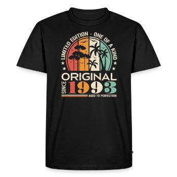 Légendaire depuis 1993 Born Vintage Birthday - T-shirt Premium bio Homme - noir - Devant - Nico (187cm)